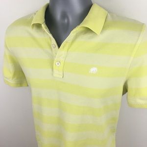 🍌Banana Republic Men’s Striped Yellow Polo Shirt